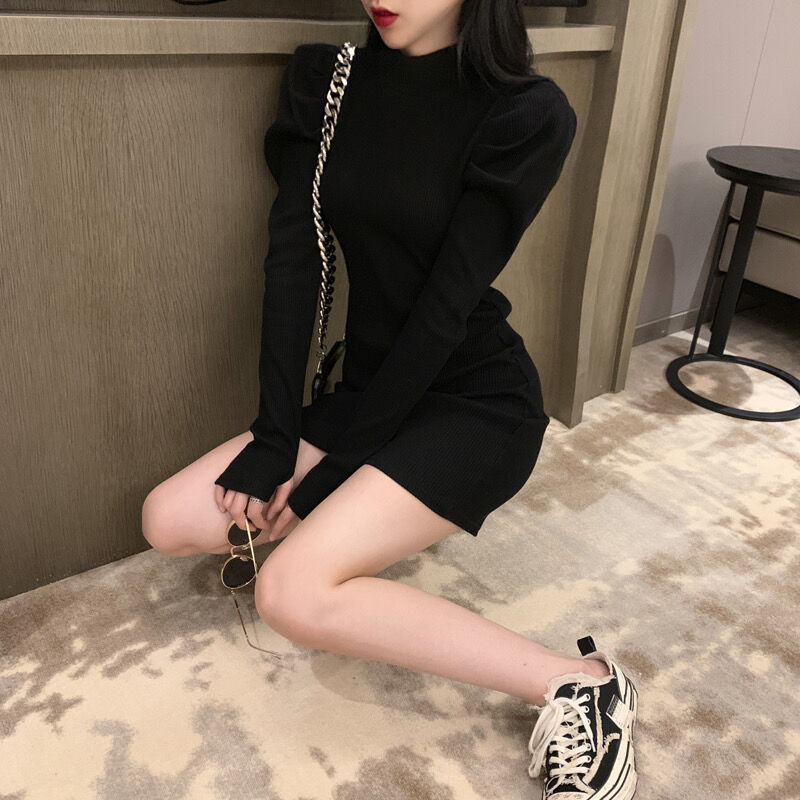 パフスリーブミニニットワンピ 0352 Dolly