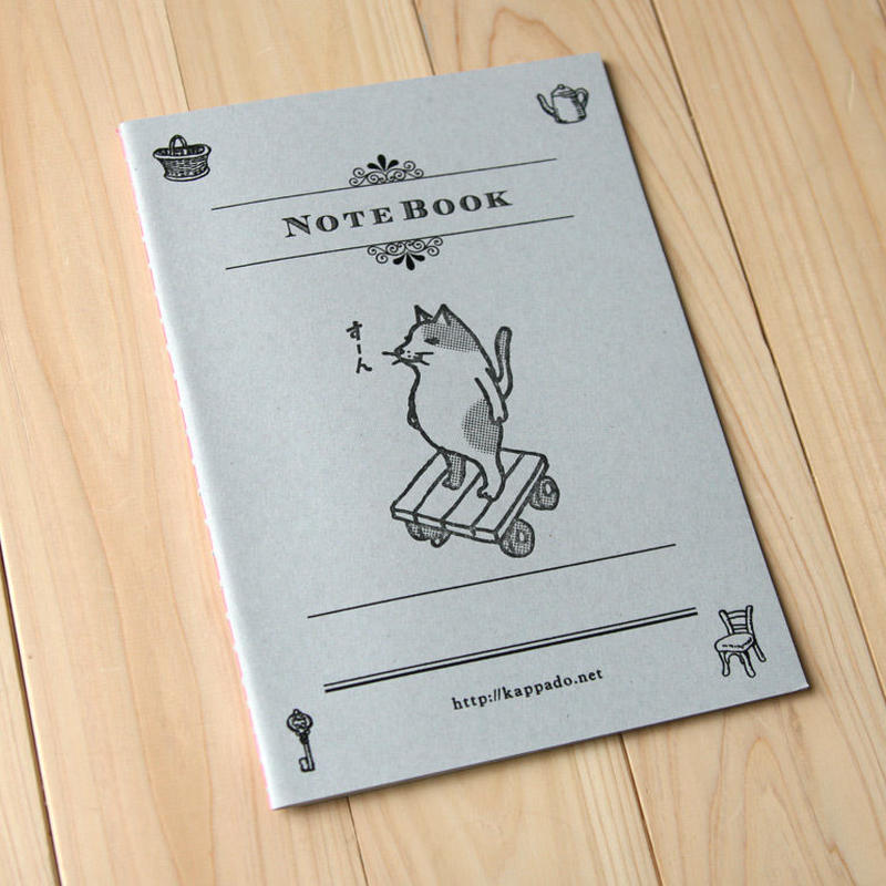 活版印刷ノート 猫がすーん 活版印刷 紙雑貨 河童堂 Letterpress