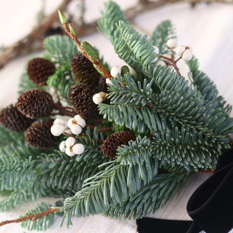 モミの木のミニクリスマス スワッグ 2 Karai Fleuriste Web Shop