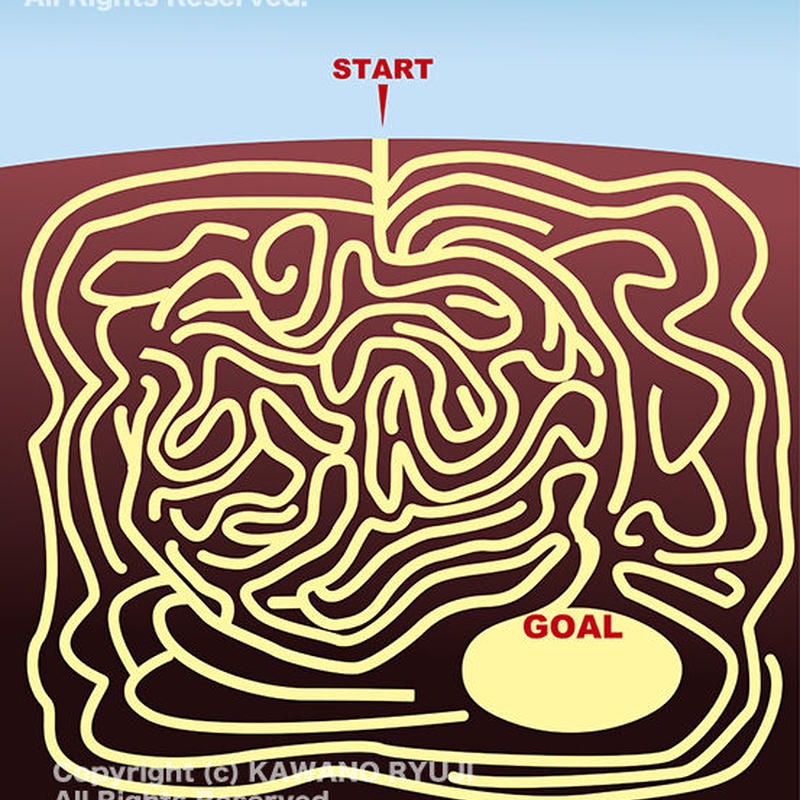 迷路イラスト 地中の巣穴 Kawano ストックイラスト直販所