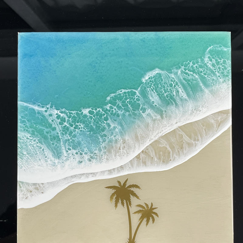 レジンアート 海アート ミニテーブル キッズテーブル ハワイ