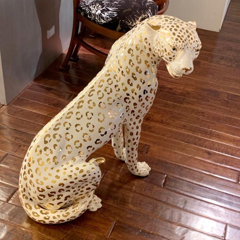 福袋 1840bp ホワイトプラチナ レオパード 高級セラミック アウラ社 イタリア アウラ社のホワイトレオパードの置物です インテリア雑貨 Www Solidarite Numerique Fr