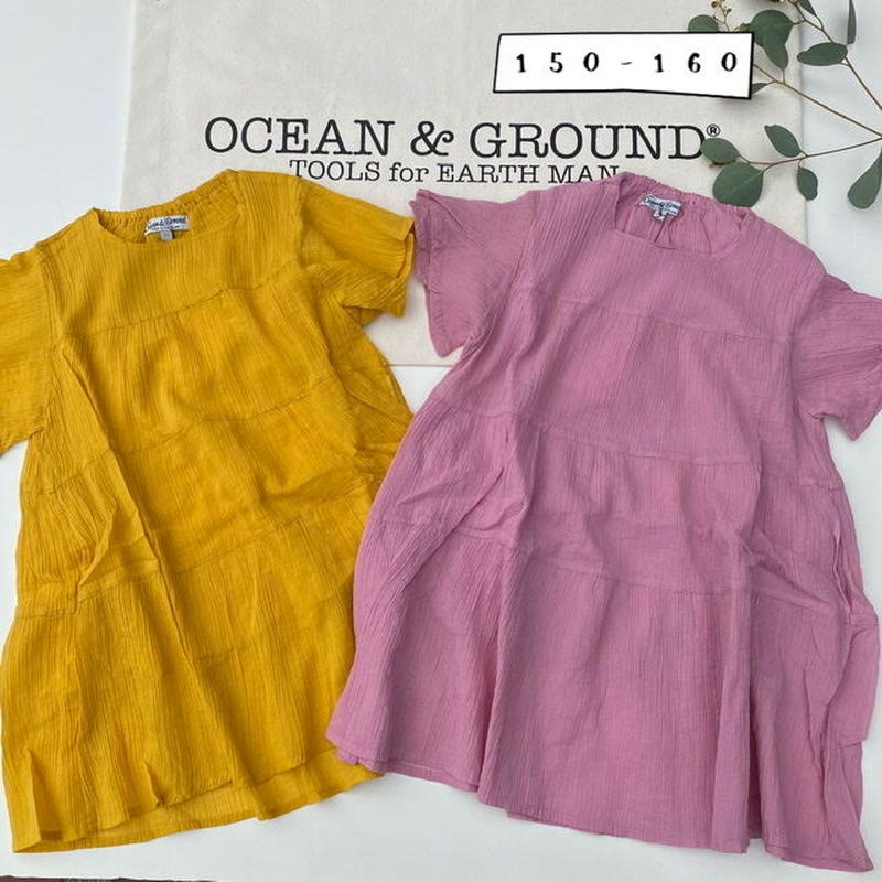 Jr 楊柳ティアードワンピース 150 160 Ocean Ground 21ss 1117