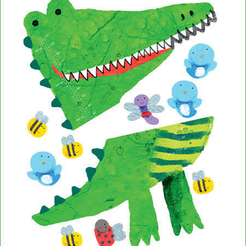 身長計ウォールステッカー Crocodile Growth Chart 身長計 キッズインテリ