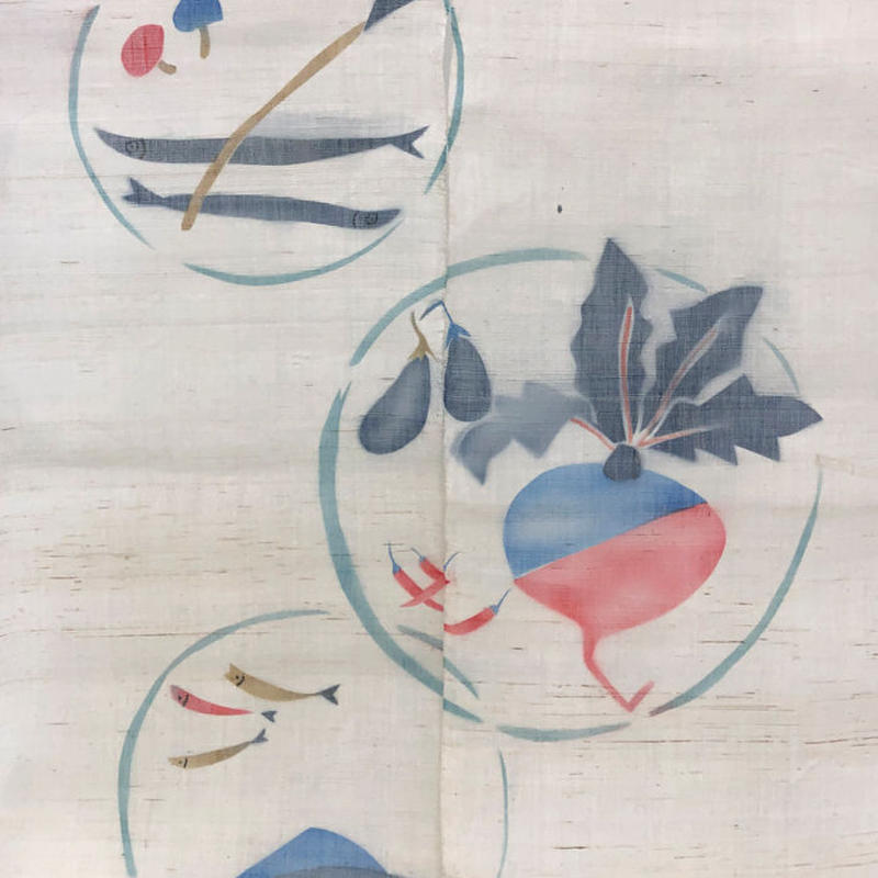 のれん 麻のれん お野菜 お魚 おしゃれ 和風インテリア 和雑貨 Kimonoroman