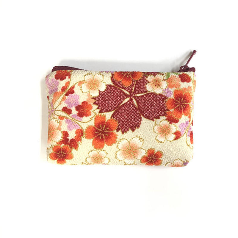 ポーチ 和柄 おしゃれ 小物入れ ちりめん友禅 日本製 ちりめん雑貨 ちりめんポーチ 京の手作