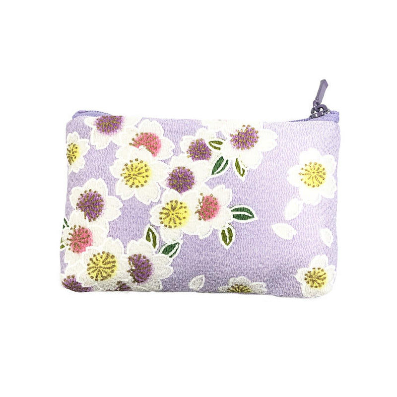 ポーチ 和柄 おしゃれ 小物入れ ちりめん友禅 日本製 ちりめん雑貨 ちりめんポーチ 京の手作