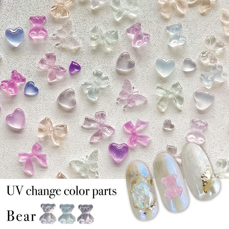 6月6日発売 Kiranail Uvチェンジカラーパーツ ベアー 10個入 Kira Nail