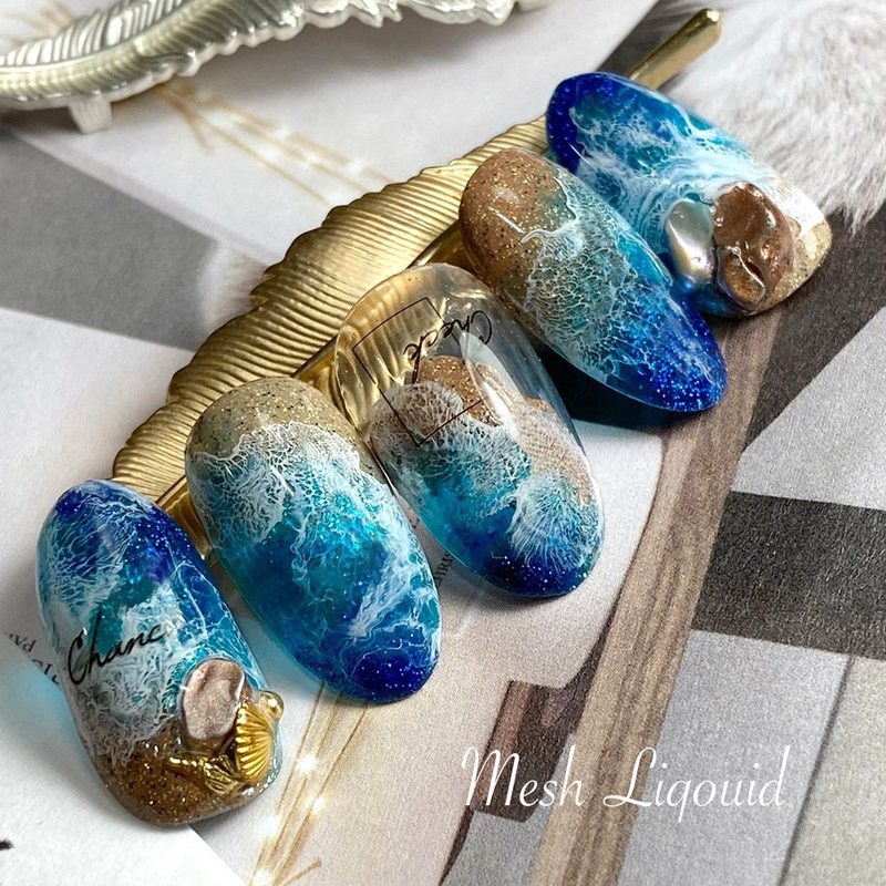 ２点セット Kiranail Mesh Liquid White Mesh Liquid