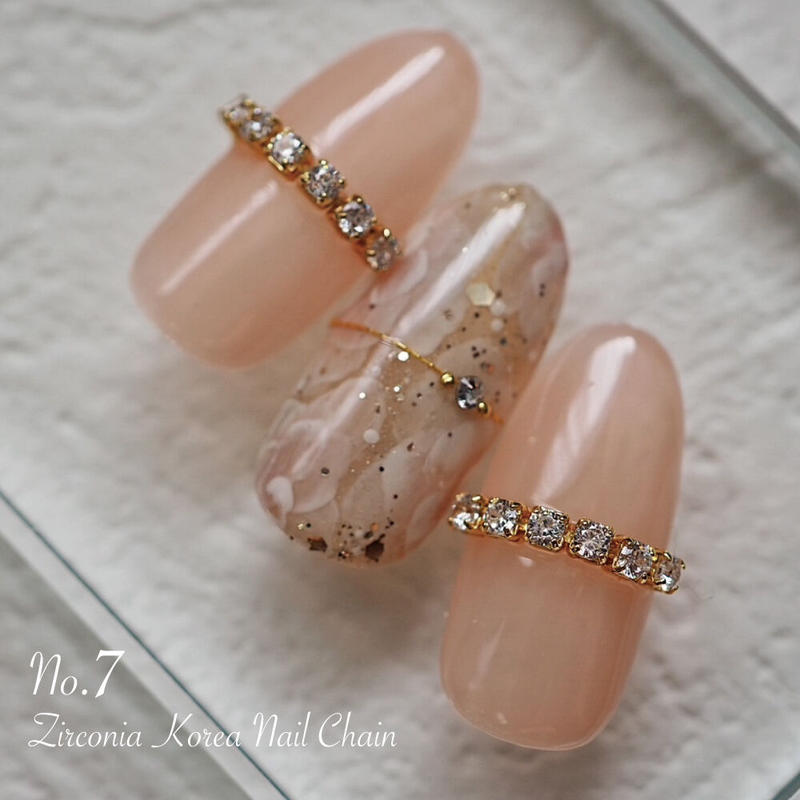 Kiranail ジルコニア韓国ネイルチェーン No 7 Kira Nail Kiranail ジルコニア韓国ネイルチェーン No 7 Kira Nail