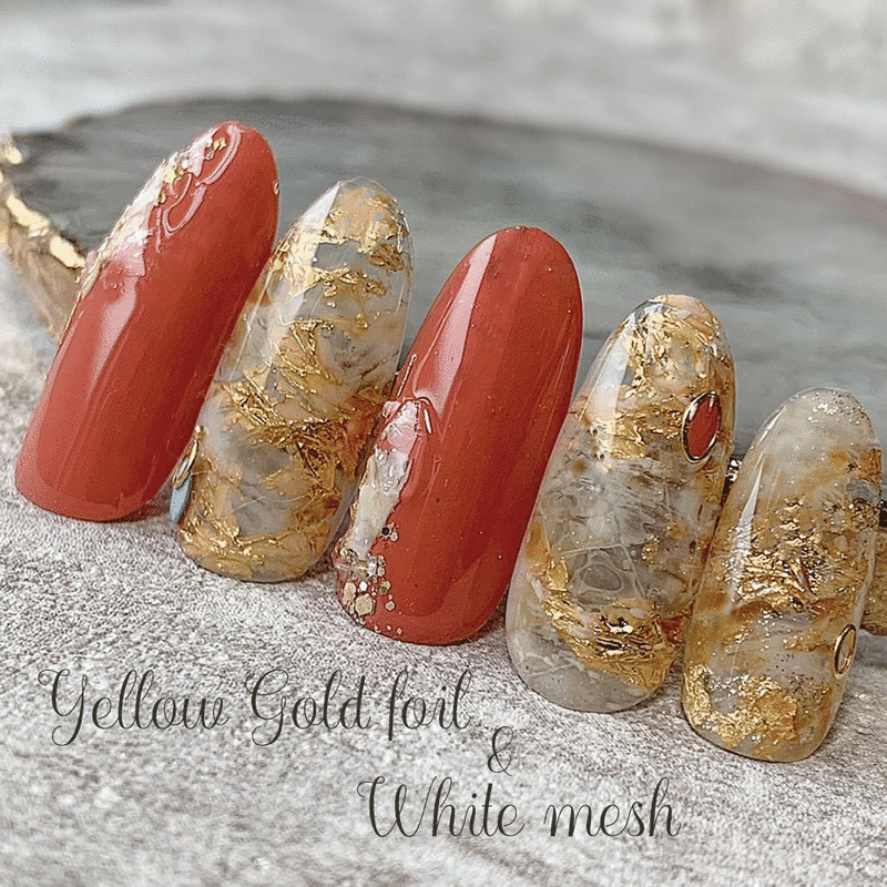 Kiranail ホワイトメッシュ 箔 Kira Nail