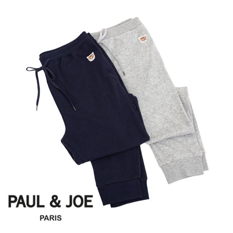 Paul Joe ワンポイントロゴ ミニ裏毛 ムジ メンズ ルームウェア ロングパンツ スウェ