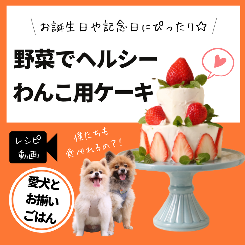 レシピ動画 わんこ用お野菜ケーキの作り方 飼い主と愛犬の絆が深まる手作りおやつのお店 ポ