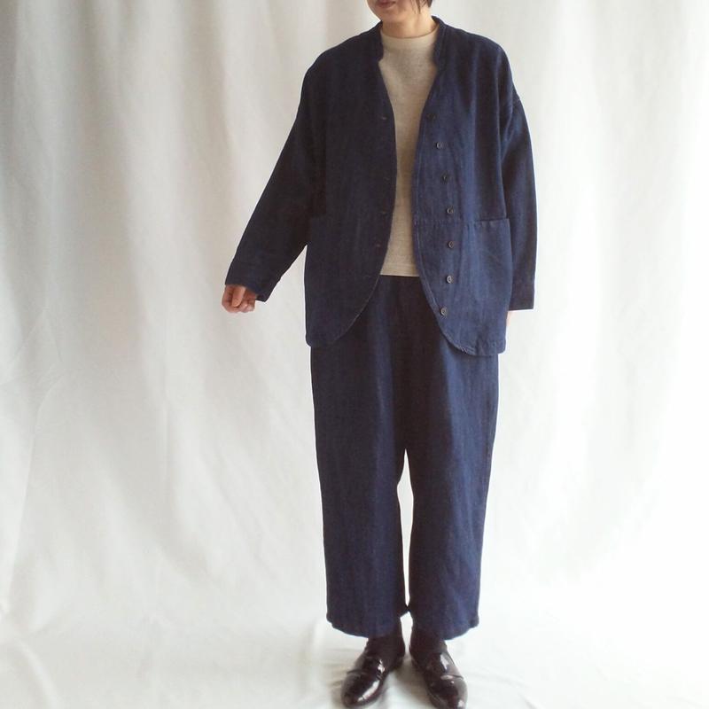nachukara 綿麻デニムフロントカーブジャケット nk520511 | kleur