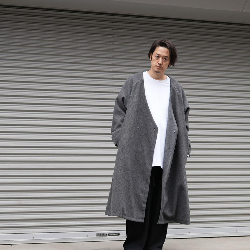Mbメルトンノーカラーコート Mb There Is A Reason For All