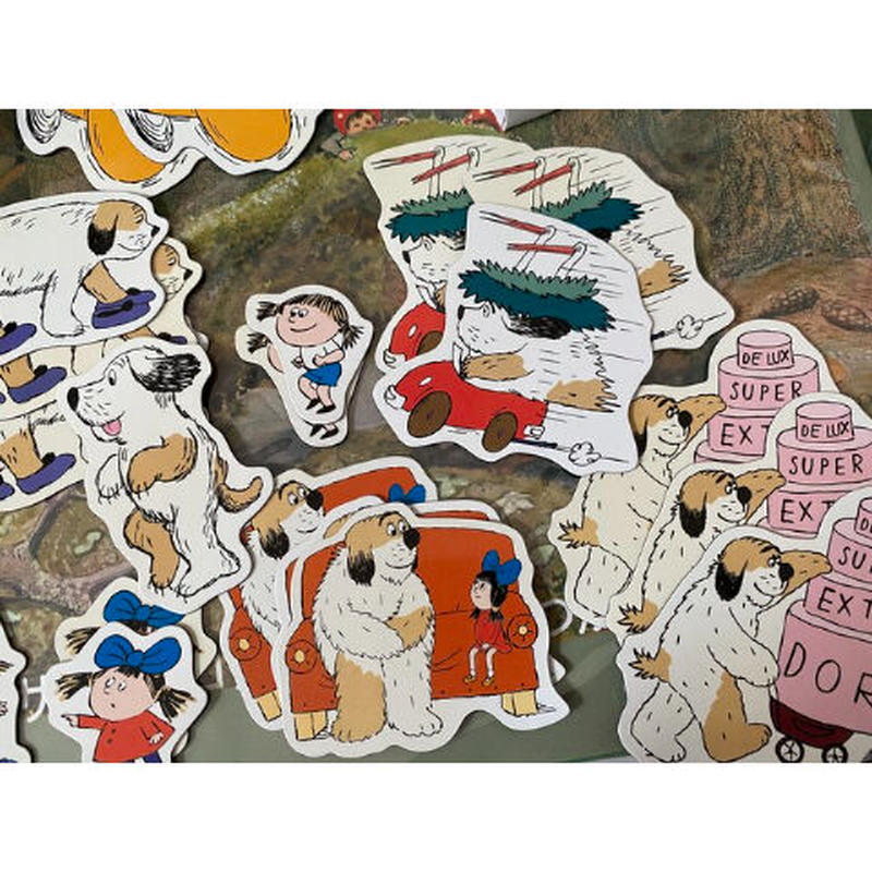 チェコレトロ 女の子と犬 マグネット チェコアニメ コﾁカｰﾆバル第2楽章