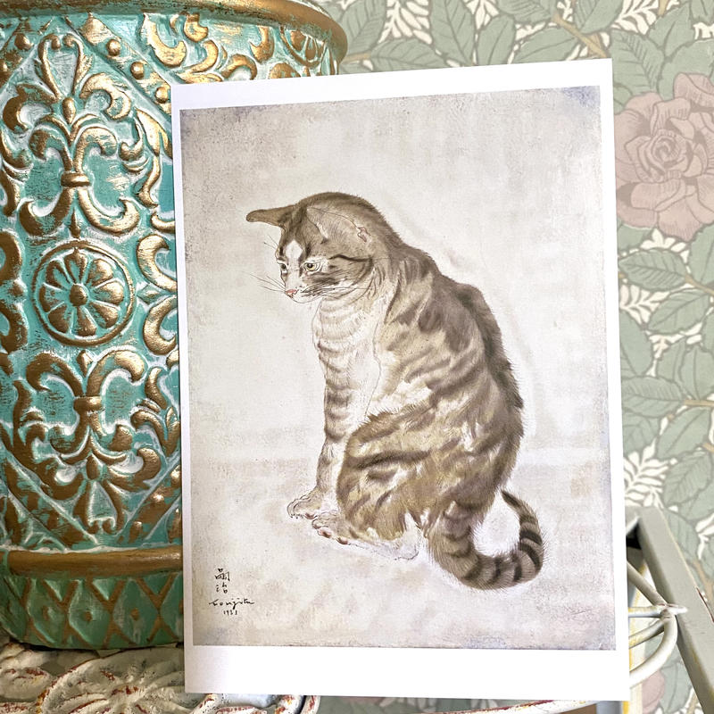 藤田嗣治 猫 猫 ポストカード コﾁカｰﾆバル第2楽章