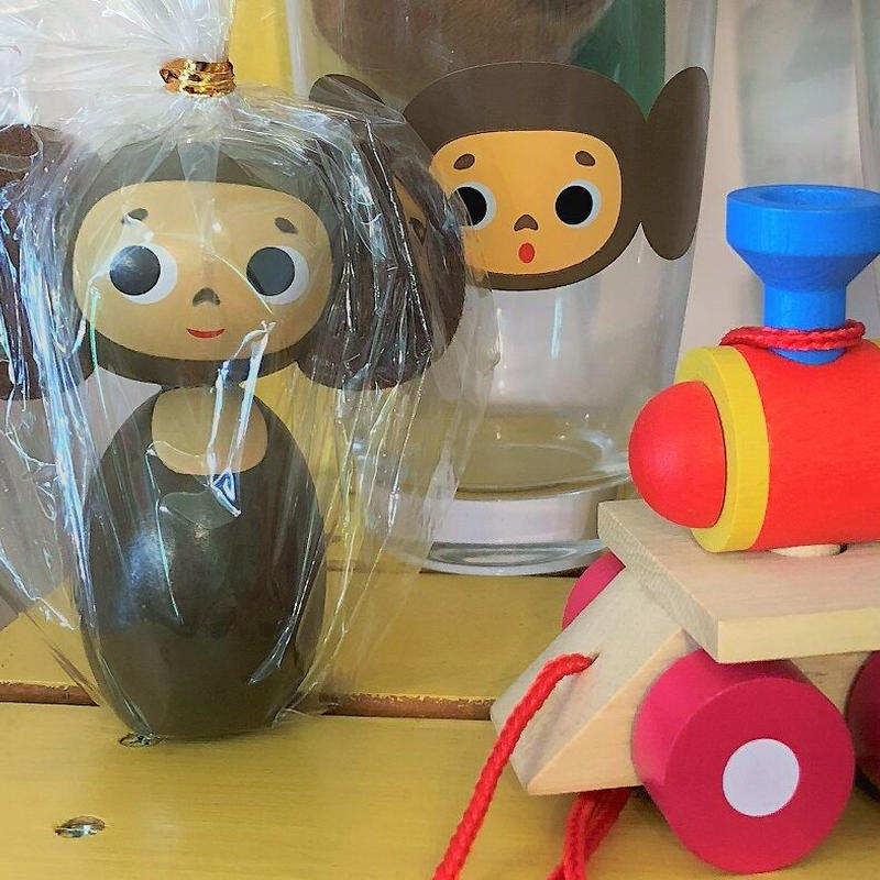 ロシア チェブラーシカ こけし 人形 オブジェ 木製 コﾁカｰﾆバル第2楽章