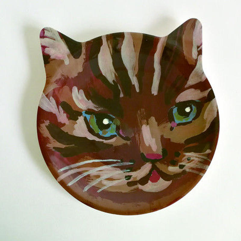 France ナタリーレテ 猫フェイス皿 コﾁカｰﾆバル第2楽章