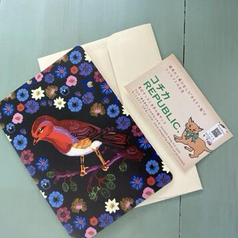 フランス ナタリーレテ 小鳥 カード レター コﾁカｰﾆバル第2楽章