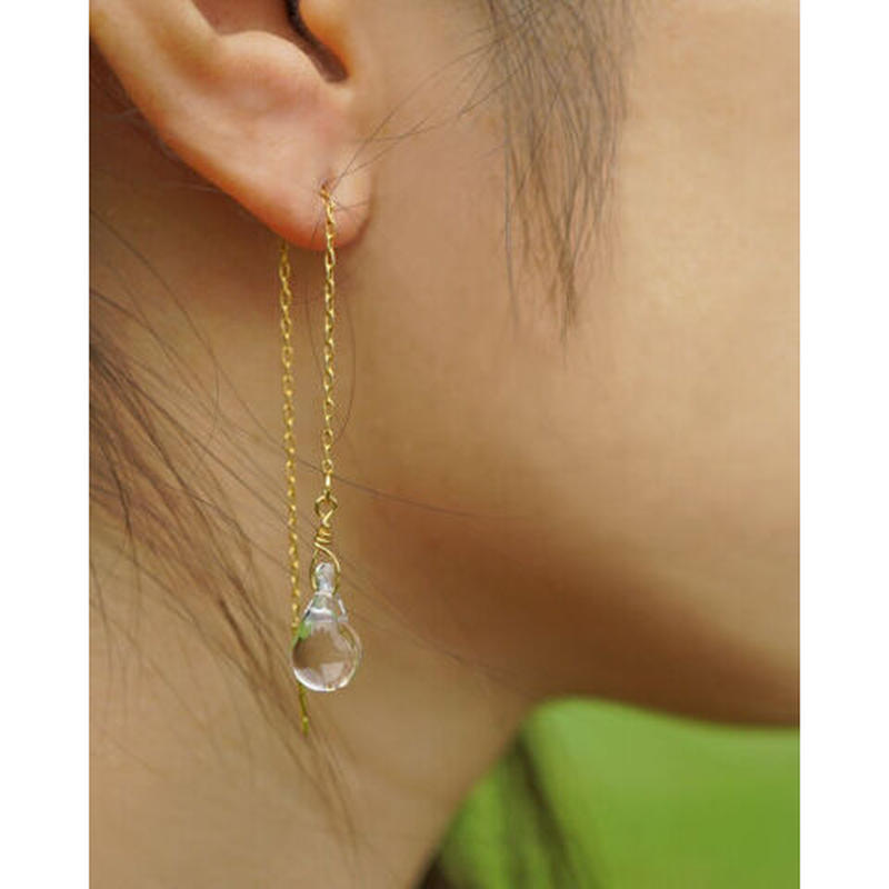 Lady S Hario Lampwork Factory ティアーズ ピアス