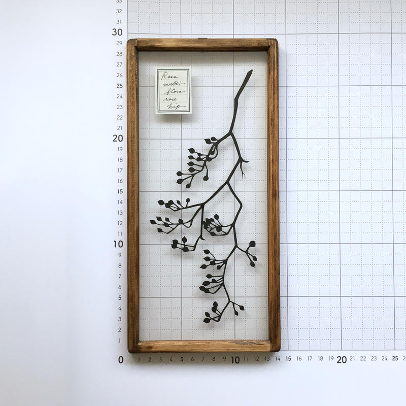 ノイバラの切り絵フレーム C こえだ社