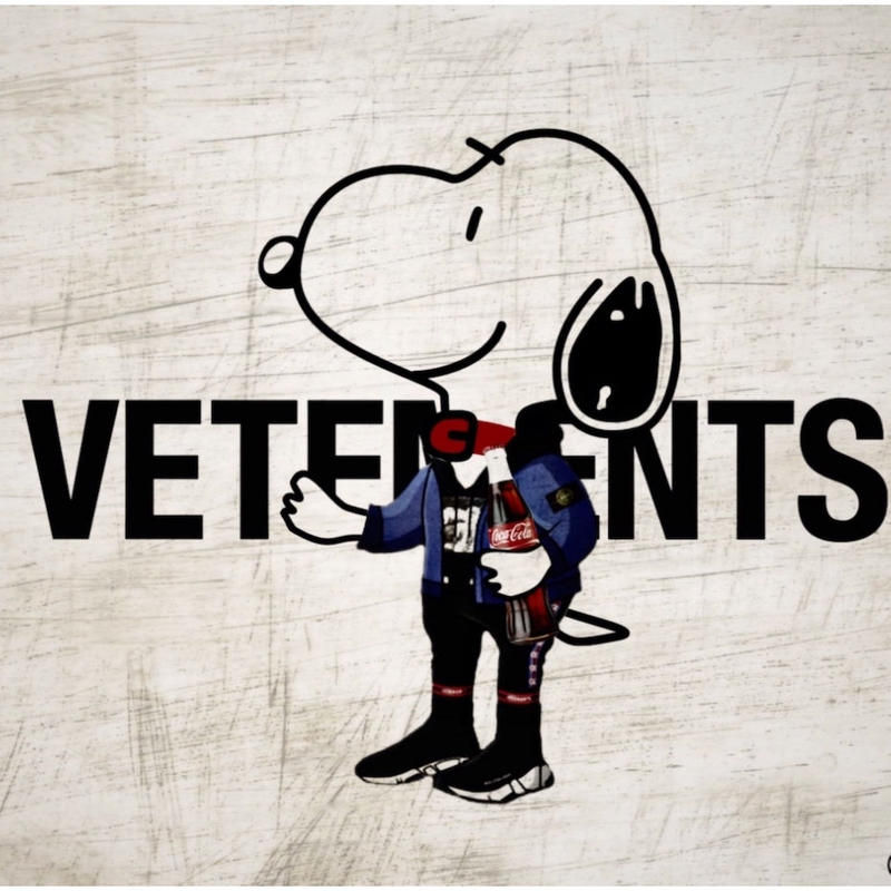 スヌーピー バレンシアガ ヴェトモン オマージュアート P10pサイズ Blues スヌーピー バレンシアガ ヴェトモン オマージュアート P10pサイズ Blues