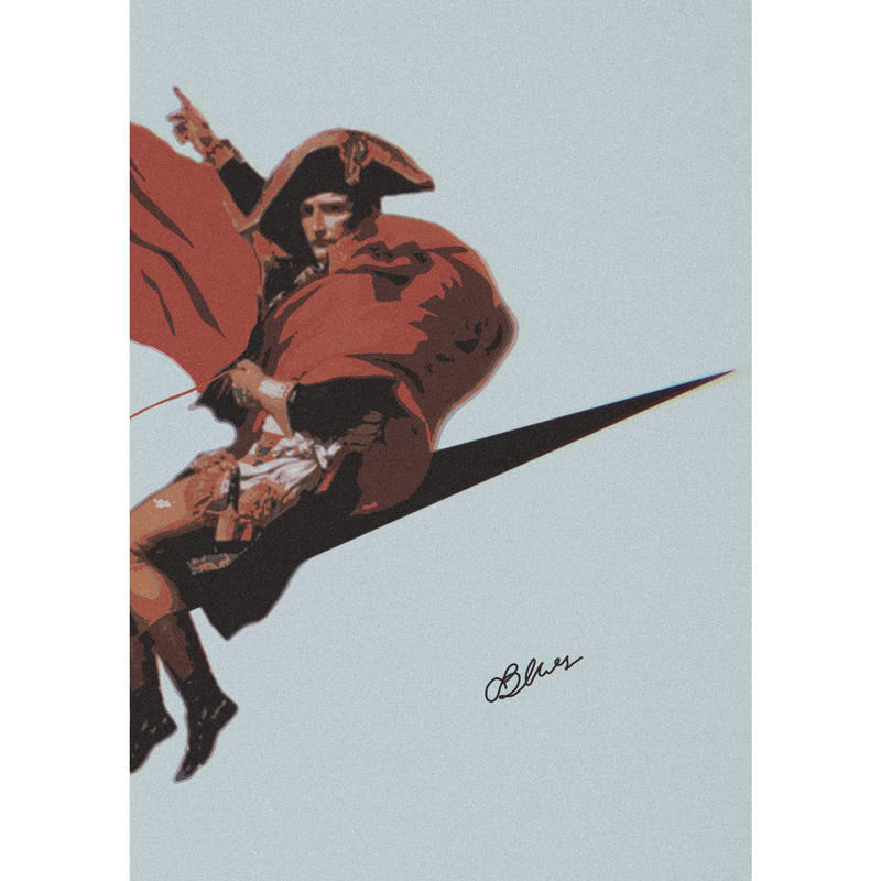 ナイキ ロゴ ナポレオン おしゃれ コラージュアート 現代アート 高級マットパネル a1