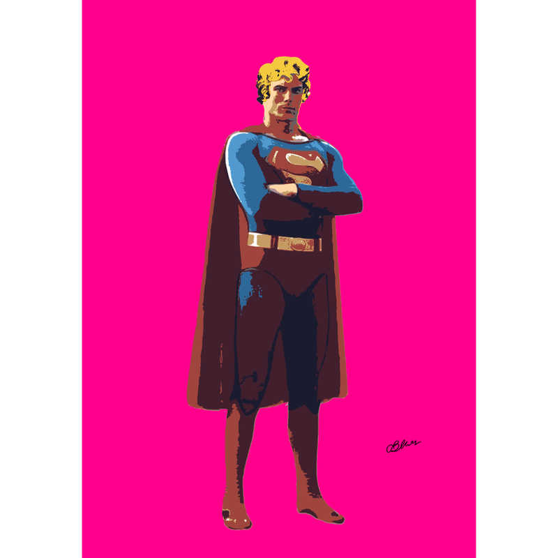 マリリンモンロー スーパーマン コラージュアート 現代アート サイズ Blues K