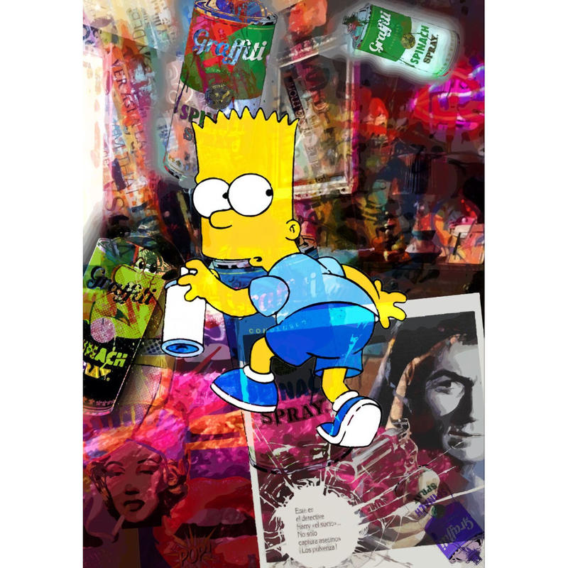 国内最安値 送料無料 シンプソンズ イラスト コラージュアート サイズ シニアファッション