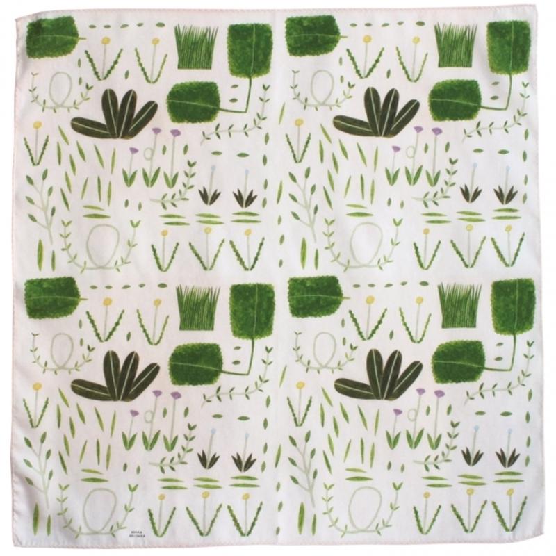 秋山花 今日の庭 Handkerchief Kotobatofuku