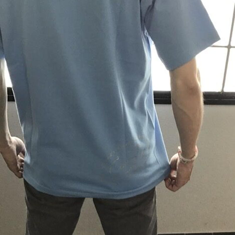 Tシャツ いろは ひふみ曼荼羅 サックスブルー Xsサイズ 着丈57cm 身幅42c Tシャツ いろは ひふみ曼荼羅 サックスブルー Xsサイズ 着丈57cm 身幅42c