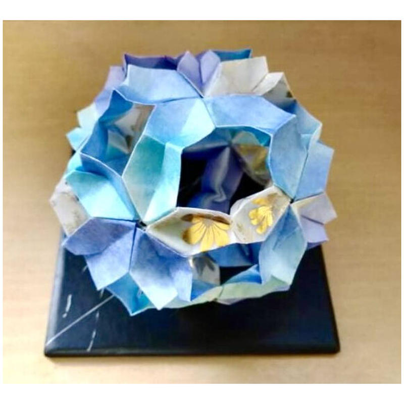 折紙作品 桜玉 青 岡本規子 1点もの アートショップ