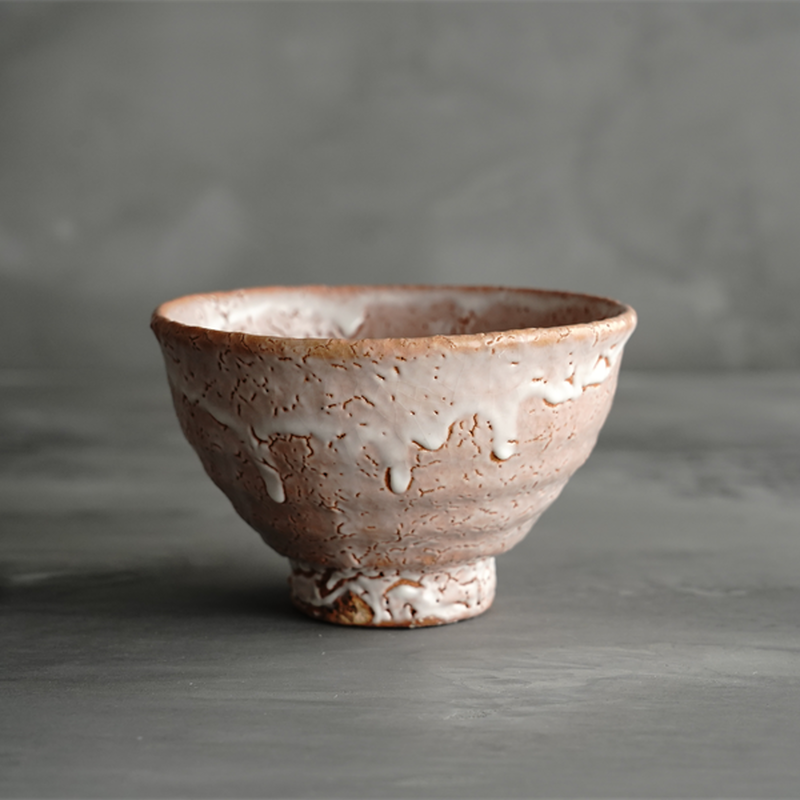 美品 梅花皮 かいらぎ に趣があります 直径14.8cm 茶器 茶道具 高さ7.8