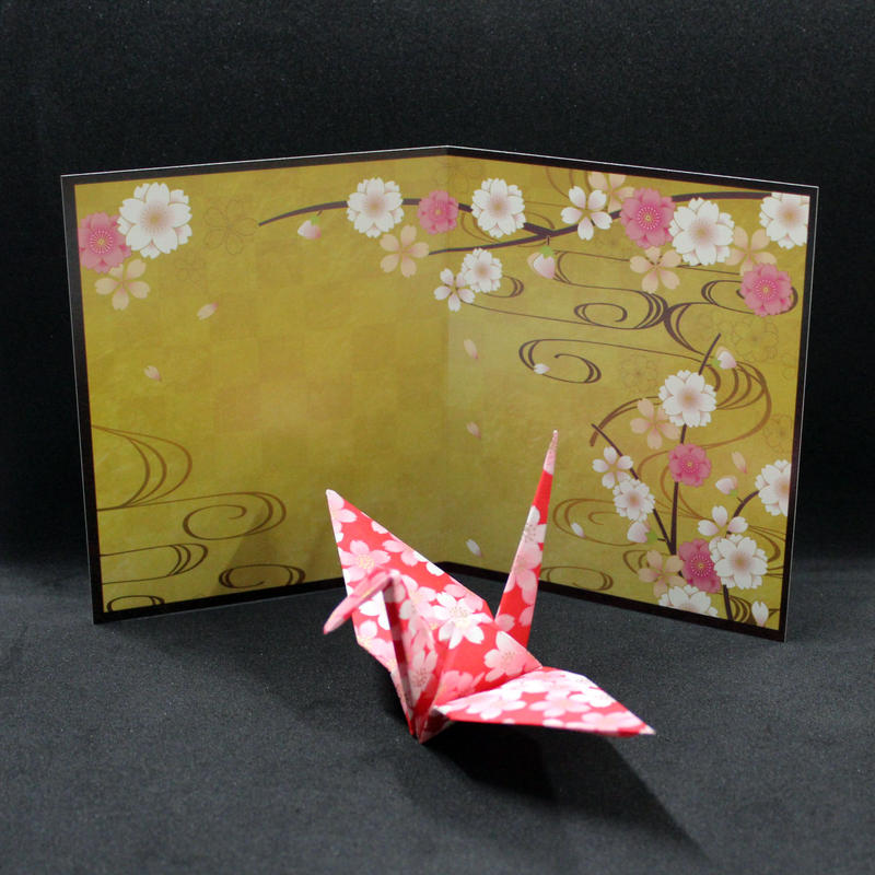 屏風 A 桜 10枚 おりがみ屋さん Com