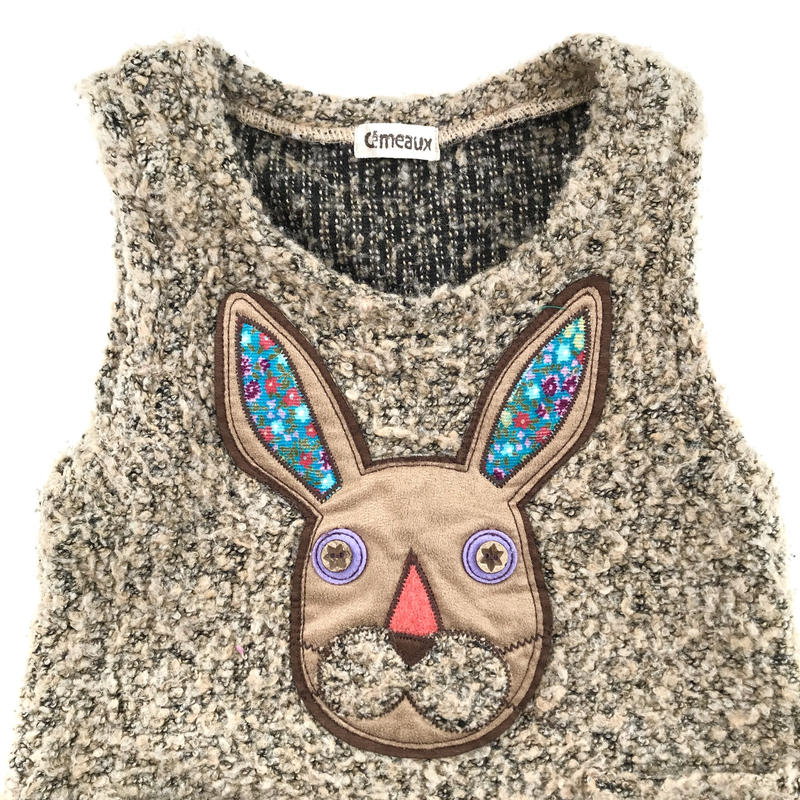 Used100cm うさぎワンピース こども服ハウス くるくる山