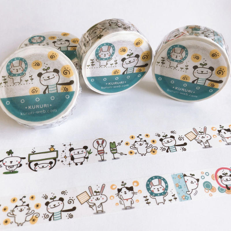キャラクター集合 ねこ 犬 うさぎ パンダ クマ カエル ひよこ マスキングテープ Ku キャラクター集合 ねこ 犬 うさぎ パンダ クマ カエル ひよこ マスキングテープ Ku