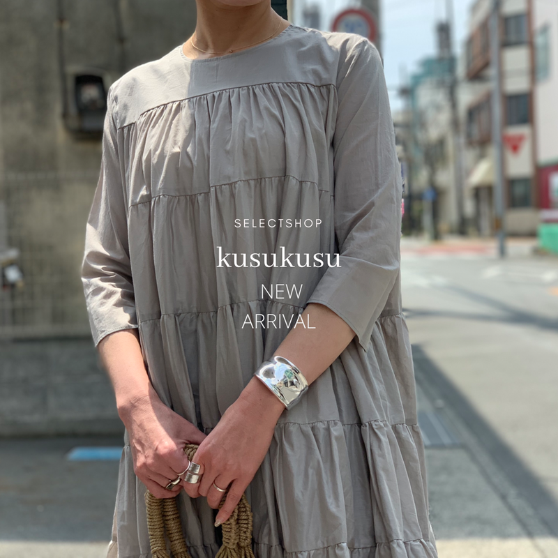 七分袖ティアードミニワンピース Selectshop Kusukusu