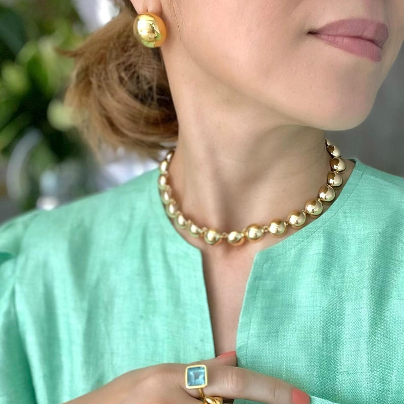 Ete ドームネックレス ゴールド La Soeur