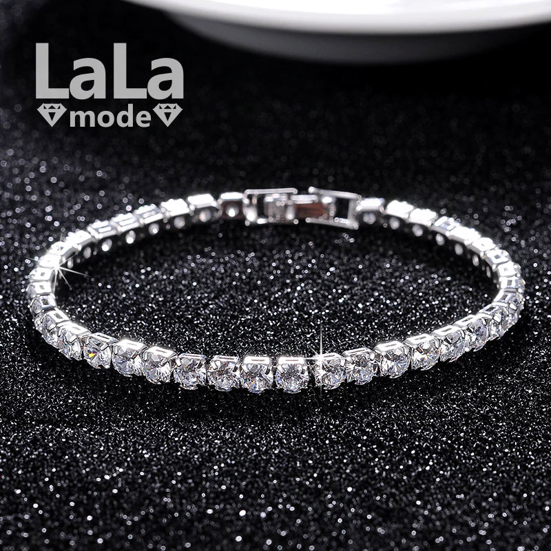 ブレスレット レディース キュービック ジルコニア プラチナ 仕上げ a ｃｚダイヤモン