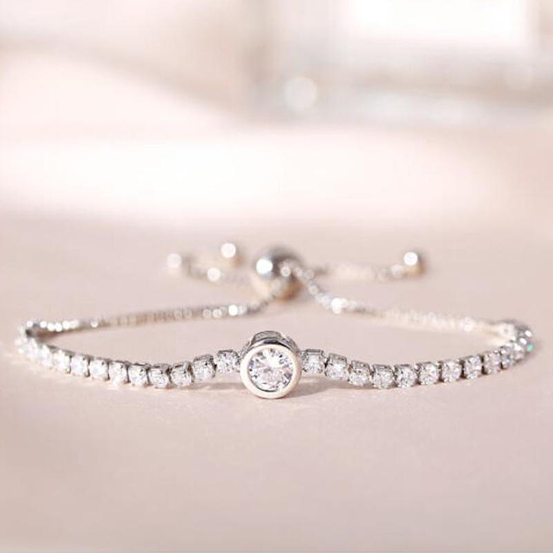 ブレスレット レディース キュービック ジルコニア ハート サークル ２タイプ ｃｚダイヤモン