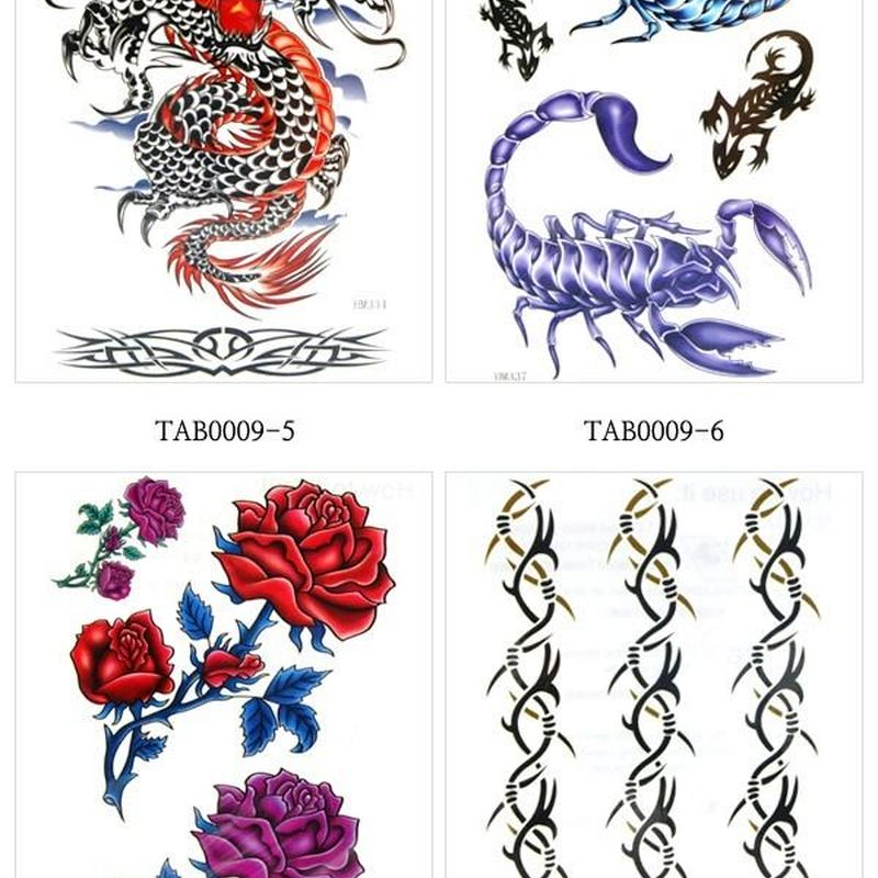 ファッション雑貨 タトゥーシール 龍 ドクロ トライバル トラ イルカ柄 Tab0008 ファッション雑貨 タトゥーシール 龍 ドクロ トライバル トラ イルカ柄 Tab0008