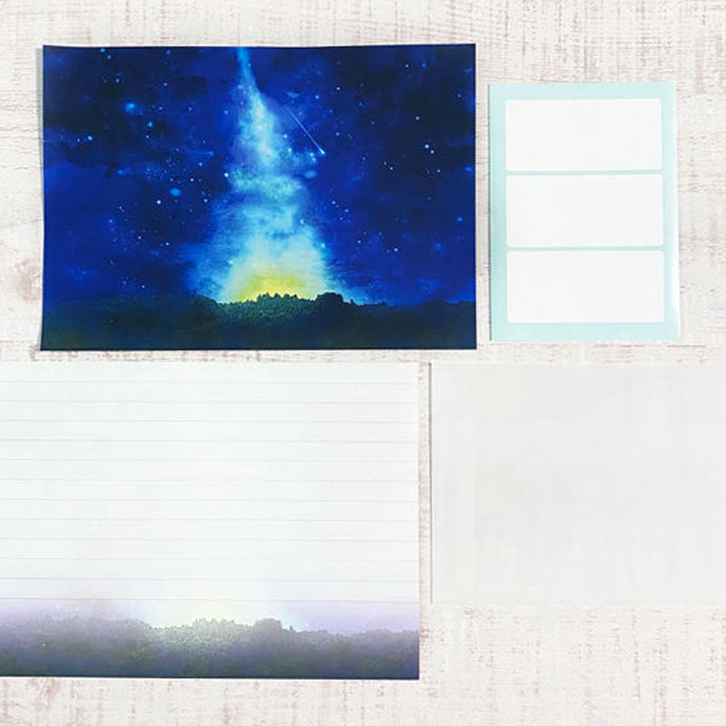 森を照らす星明かり レターセット Lalaclover