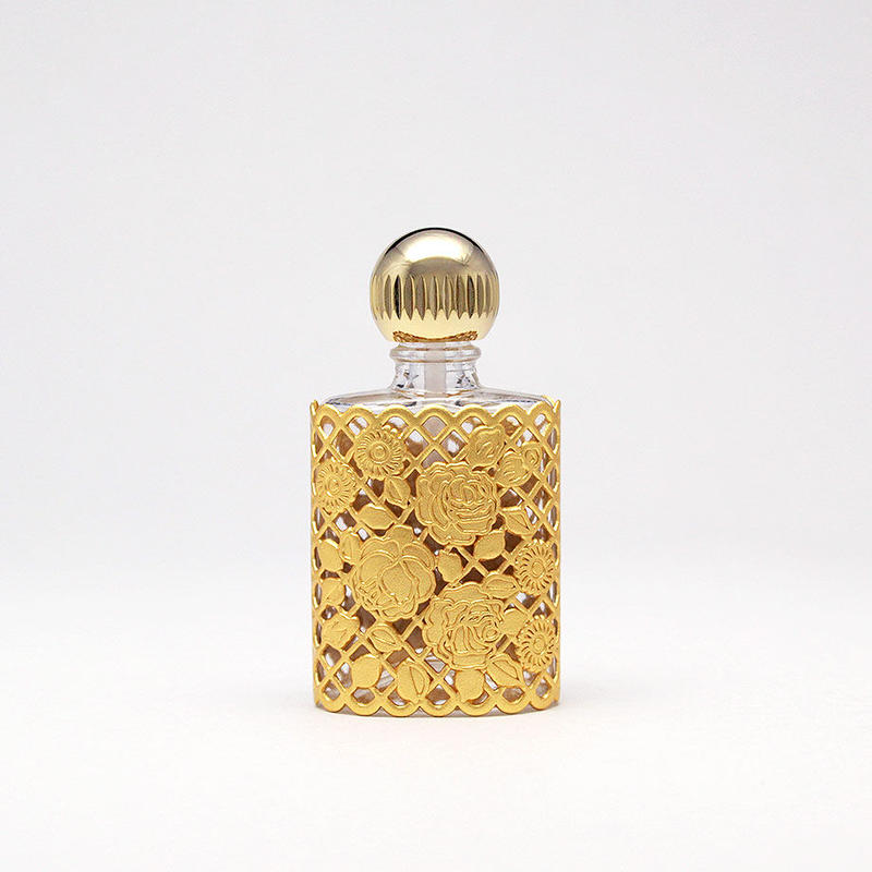 Hiromichi 香水瓶 メタルローズ ゴールド 香水移し替え用ノズル ジョーゴ付 Th