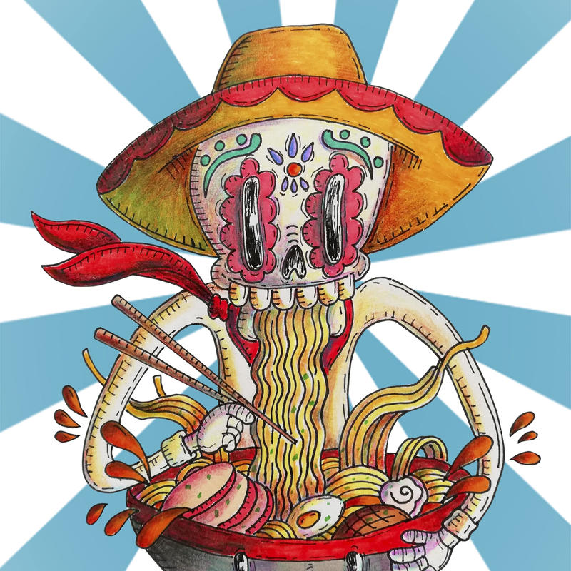 メキシコ人アーティスト Pinyin Illustrationにオリジナルのイラストを注文する