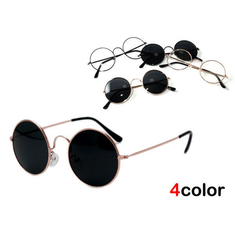 サングラス ラウンド型 メンズ レディース 丸 眼鏡 伊達めがね クリアレンズ Yg 113