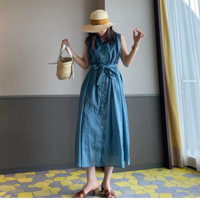 いつの Lilibyseriリネンキャミワンピース Dq0pn M したり