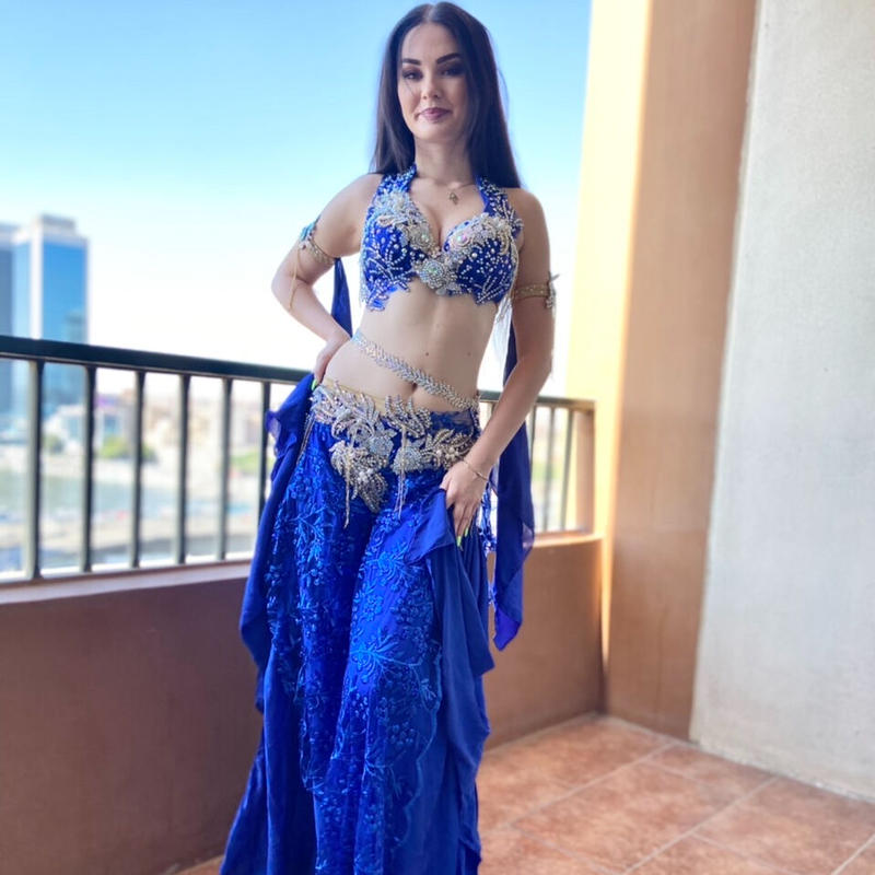 ベリーダンス衣装 青