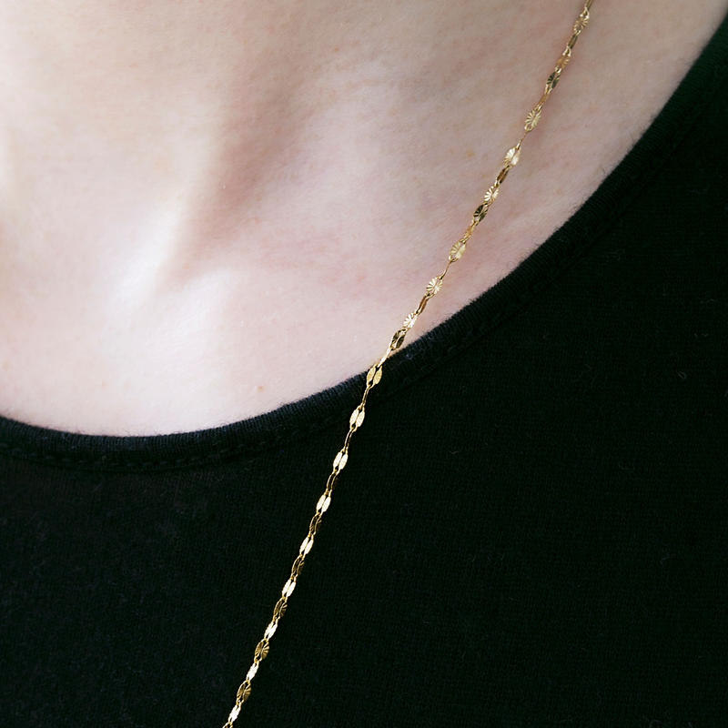 victoria long necklace yellow gold / pink gold victoria long necklace yellow gold / pink gold