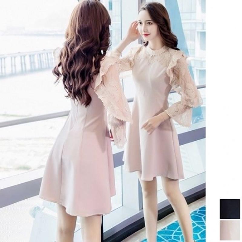 トップ100ピンク レース ワンピース 韓国 人気のファッショントレンド